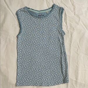 Mini Boden Blue Floral Tank Top